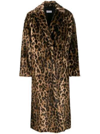 RedValentino пальто с леопардовым принтом SR0CAA904L0