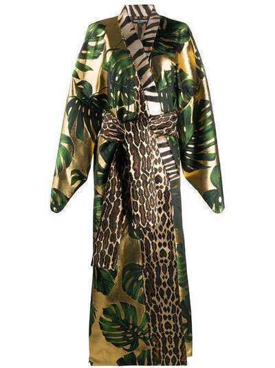 Dolce & Gabbana пальто с поясом и принтом F0U29THJMK7