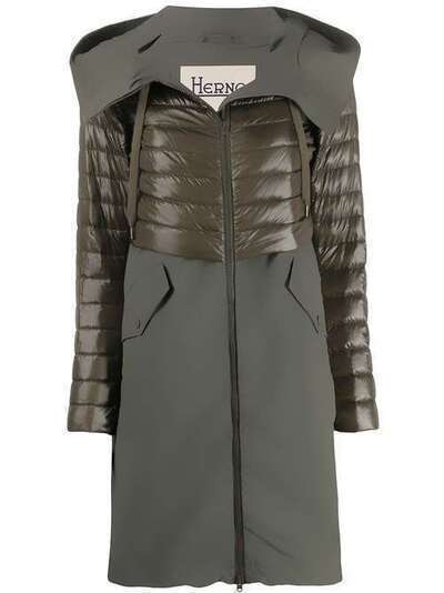 Herno стеганое пальто средней длины с капюшоном PI1071D12017