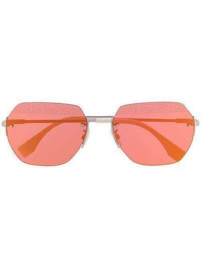 Fendi Eyewear солнцезащитные очки в геометричной оправе FFM0067FS