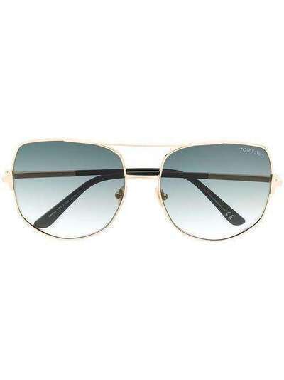 Tom Ford Eyewear массивные солнцезащитные очки-авиаторы FT0783