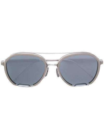 Thom Browne Eyewear солнцезащитные очки в овальной оправе TBS810