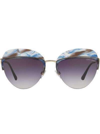 Giorgio Armani солнцезащитные очки с мраморной верхней отделкой AR6061318736