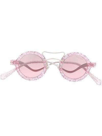 Miu Miu Eyewear солнцезащитные очки с блестками 0MU02VS1467L139