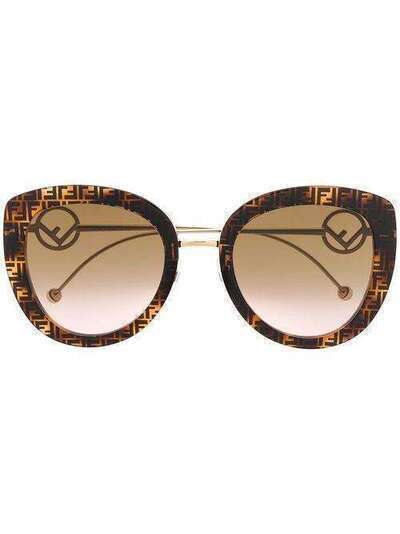 Fendi Eyewear logo print sunglasses FF040920329354M2