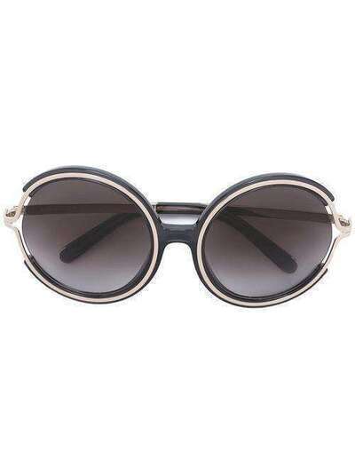 Chloé Eyewear объемные солнцезащитные очки в круглой оправе CE708S