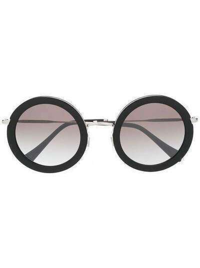 Miu Miu Eyewear солнцезащитные очки Délice в круглой оправе SMU59U1AB5O0