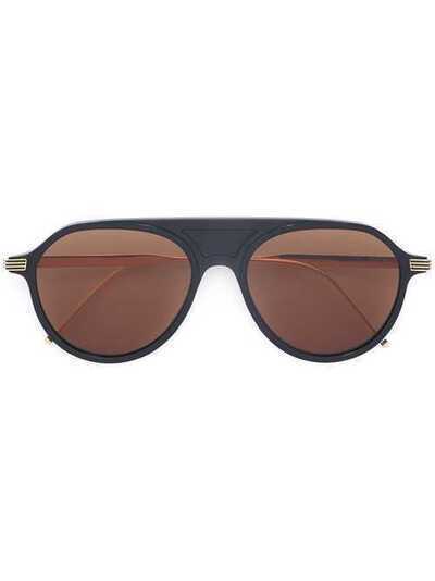 Thom Browne Eyewear солнцезащитные очки в круглой оправе TB809C