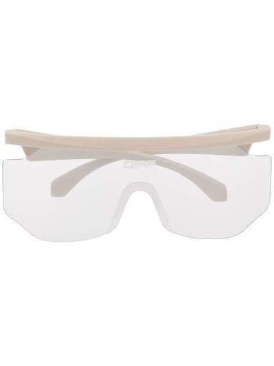 Off-White солнцезащитные очки-маска с логотипом OMRI003S20I060410601