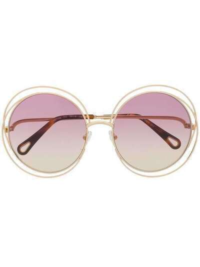 Chloé Eyewear солнцезащитные очки Carlina в двойной оправе CE114SD