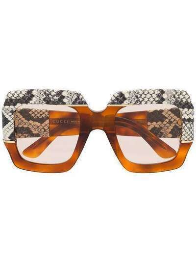 Gucci Eyewear массивные солнцезащитные очки GG0484S