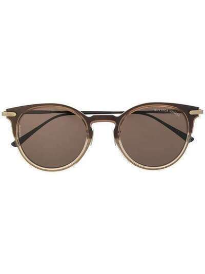 Bottega Veneta Eyewear солнцезащитные очки в округлой оправе BV0211S
