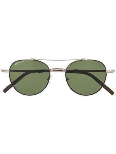 Salvatore Ferragamo солнцезащитные очки SF224S в круглой оправе SF224S
