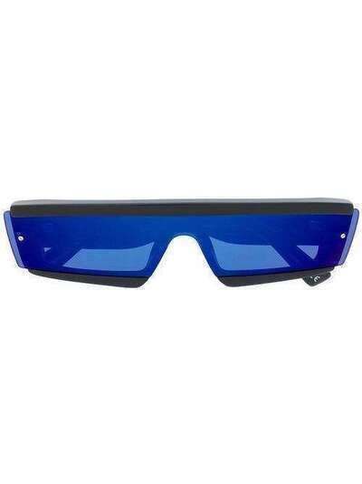 Diesel затемненные солнцезащитные очки в прямоугольной оправе DL03180001X