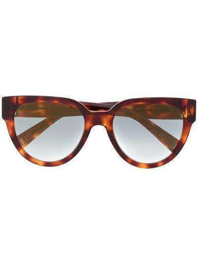 Givenchy Eyewear солнцезащитные очки в оправе 'кошачий глаз' черепаховой расцветки GV7155GS