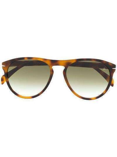 DAVID BECKHAM EYEWEAR солнцезащитные очки в оправе черепаховой расцветки DB1008S