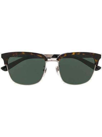 Gucci Eyewear солнцезащитные очки GG0697S в квадратной оправе GG0697S003