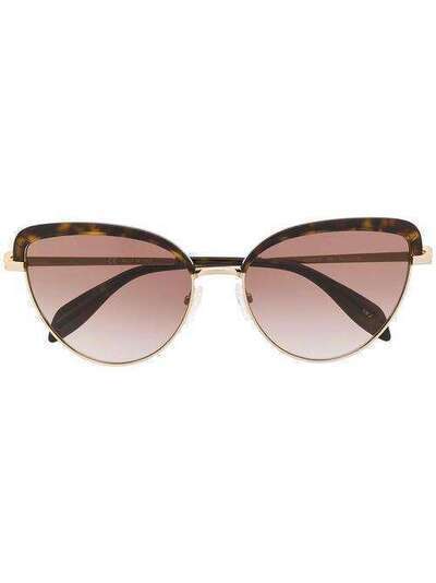 Alexander McQueen Eyewear солнцезащитные очки в оправе 'кошачий глаз' AM0257S