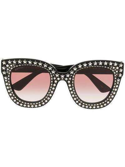 Gucci Eyewear солнцезащитные очки с кристаллами 470463J0740