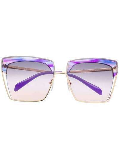 Emilio Pucci солнцезащитные очки в геометричной оправе и эффектом градиента EP0129