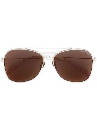 Alexander McQueen Eyewear солнцезащитные очки 'Piercing Shield' 469201I3330