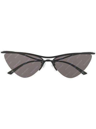 Balenciaga Eyewear солнцезащитные очки Curve в оправе 'кошачий глаз' с логотипом BB0093S