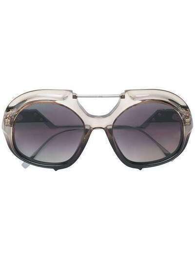 Fendi Eyewear солнцезащитные очки в массивной округлой оправе FF0316S