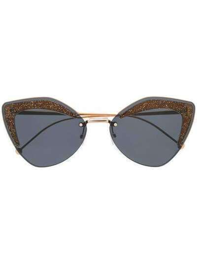 Fendi Eyewear солнцезащитные очки в оправе 'кошачий глаз' FF0355S