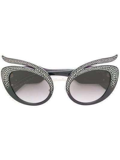 Miu Miu Eyewear солнцезащитные очки с кристаллами Swarovski SMU04T
