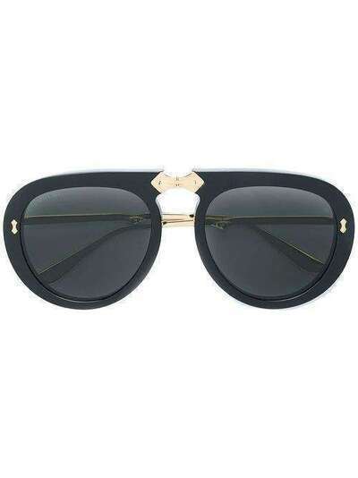 Gucci Eyewear солнцезащитные очки в круглой оправе GG0306S