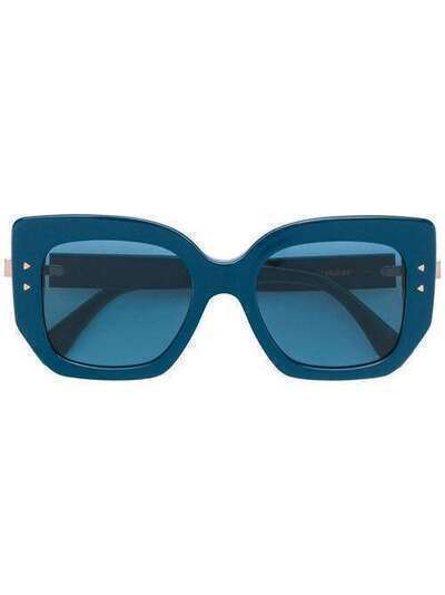 Fendi Eyewear массивные квадратные солнцезащитные очки FF0267S