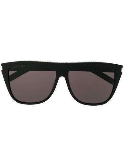 Saint Laurent Eyewear солнцезащитные очки в массивной оправе 560031Y9912