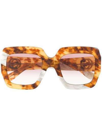 Gucci Eyewear солнцезащитные очки в квадратной оправе 491426J0741