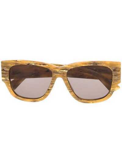 Bottega Veneta Eyewear солнцезащитные очки в прямоугольной оправе BV1026S590258V2330