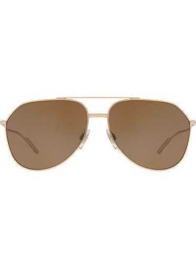 Dolce & Gabbana Eyewear затемненные солнцезащитные очки-авиаторы DG21660283