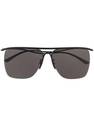 Balenciaga Eyewear солнцезащитные очки в изогнутой оправе BB0092S