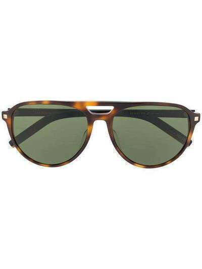 Ermenegildo Zegna солнцезащитные очки в оправе черепаховой расцветки EZ01335752N