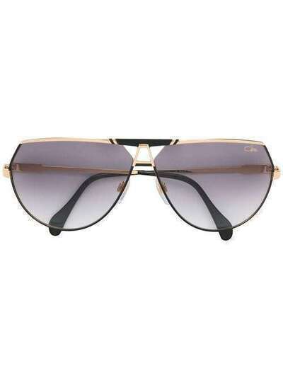 Cazal затемненные солнцезащитные очки-авиаторы 953