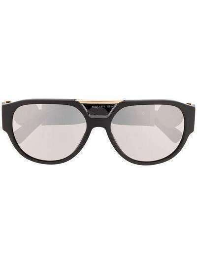 Versace Eyewear солнцезащитные очки-авиаторы с логотипом VE4371