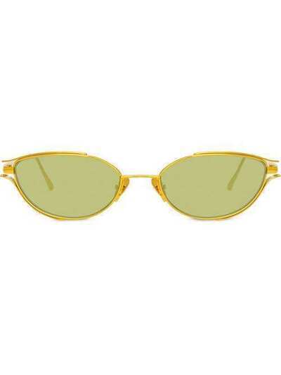 Linda Farrow солнцезащитные очки в узкой оправе 'кошачий глаз' LFL947C1SUN