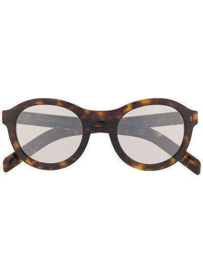 Prada Eyewear солнцезащитные очки в круглой оправе черепаховой расцветки SPR24V