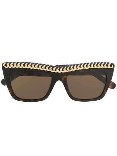 Stella McCartney Eyewear солнцезащитные очки Falabella в квадратной оправе SC0194S53002