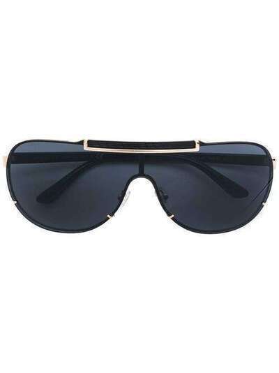 Versace Eyewear широкие солнцезащитные очки-авиаторы 2140