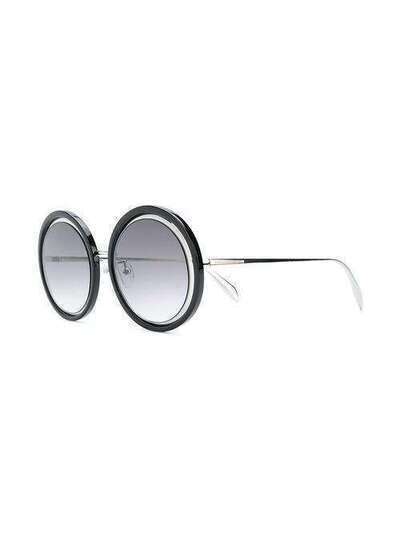 Alexander McQueen Eyewear солнцезащитные очки в круглой оправе 519903J0770