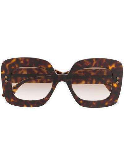 Bottega Veneta Eyewear солнцезащитные очки в квадратной оправе BV0237S002
