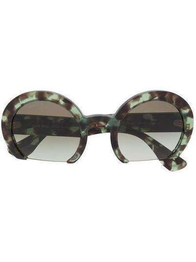 Miu Miu Eyewear солнцезащитные очки в круглой оправе MU07QS