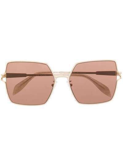 Alexander McQueen Eyewear солнцезащитные очки в квадратной оправе 596099I3330