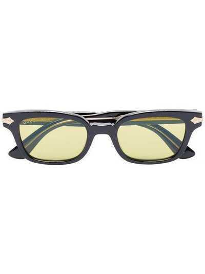 Gucci Eyewear солнцезащитные очки с желтыми линзами GG0086S001