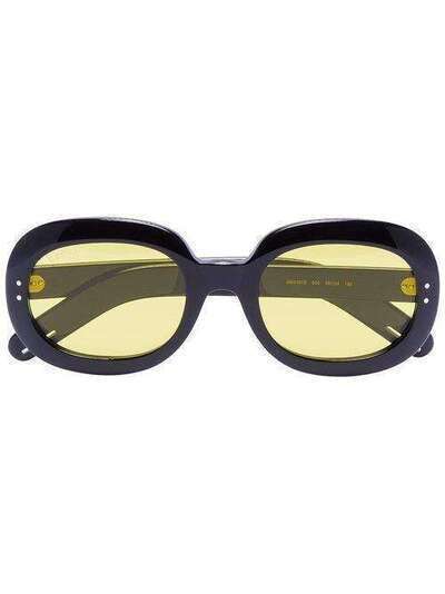 Gucci Eyewear солнцезащитные очки в овальной оправе GG0497S004