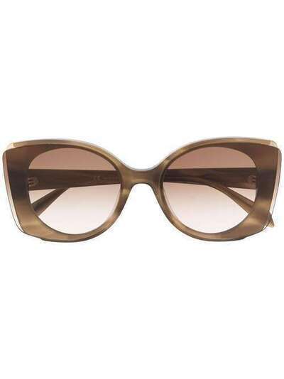 Alexander McQueen Eyewear солнцезащитные очки в массивной круглой оправе AM0250S